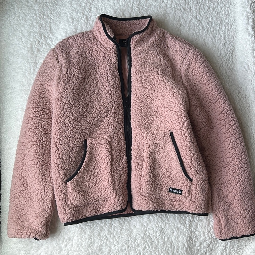 Hurley Bubble Gum Pink Sherpa Jacket